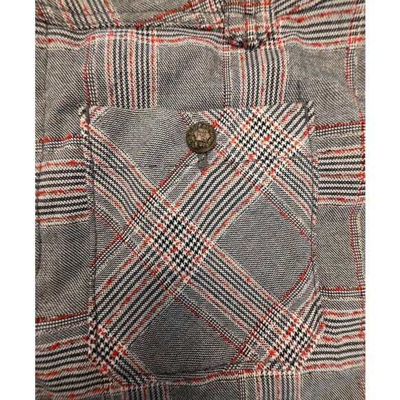 Free People Women's Plaid Wide Leg Bell Bottom Pants SZ 12 - Picture 7 of 11